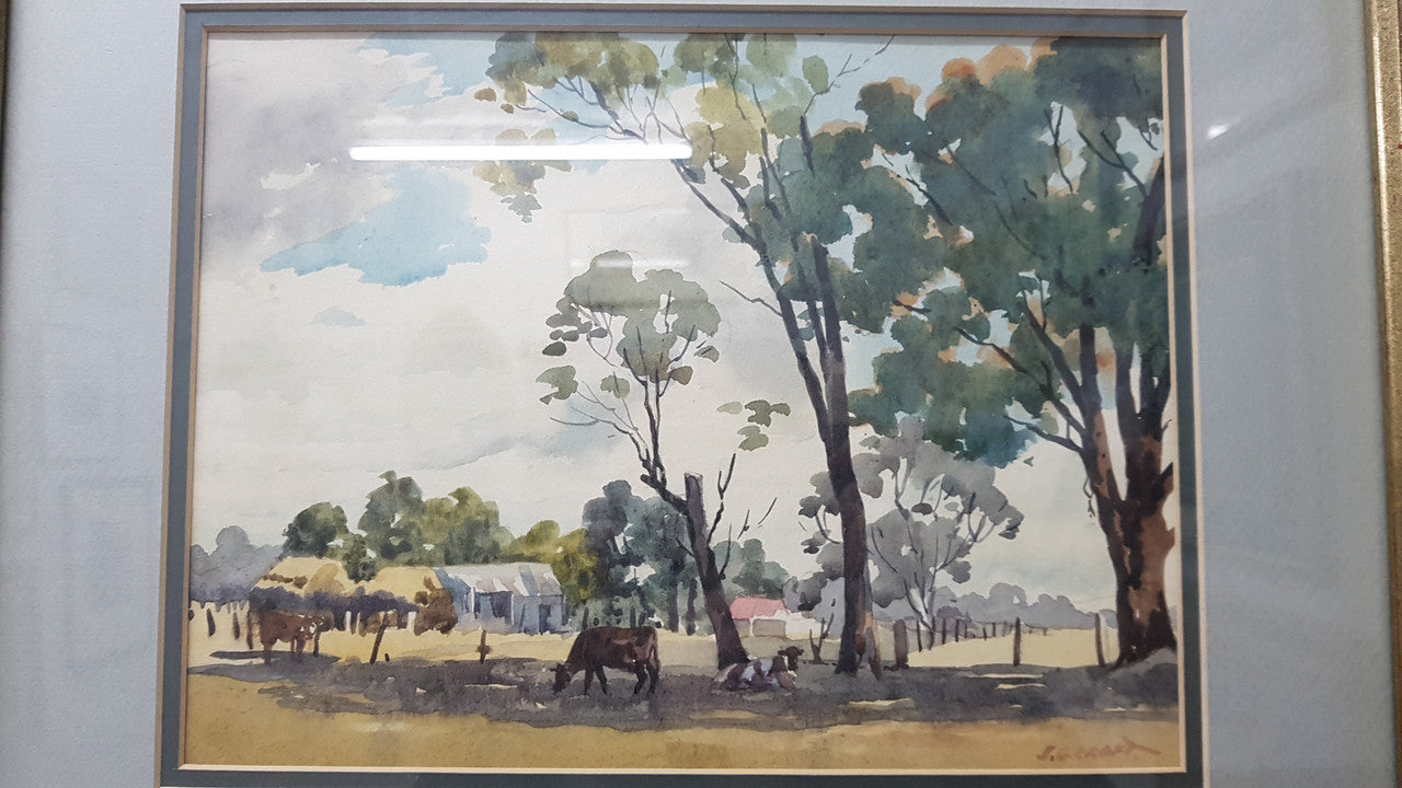 Australian Watercolour by James George Croft | Antique & Vintage | Moonee Ponds Antiques | Australia Wide Delivery