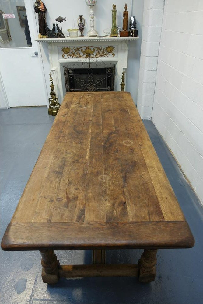 French 19th Century Turned Leg Oak Farmhouse Table | Antique & Vintage | Moonee Ponds Antiques | Australia Wide Delivery