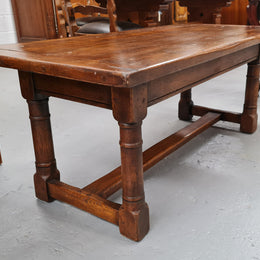 French Oak Refectory style coffee table. Amazing patina and is in good original detailed condition.