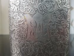 Victorian Birmingham Silver Cigar Case Superb Engraving | Antique & Vintage | Moonee Ponds Antiques | Australia Wide Delivery