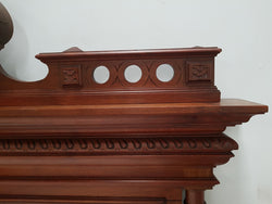 Grand French Henry II Style Mahogany Queen Size Bed | Antique & Vintage | Moonee Ponds Antiques | Australia Wide Delivery