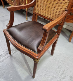 Imposing French Louis XV Style Inlaid Desk Chair with Ormolu Mounts | Antique & Vintage | Moonee Ponds Antiques | Australia Wide Delivery