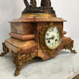 Rare "Adolphe Mougin", Figural Clock ‘La Terre‘ with World Globe