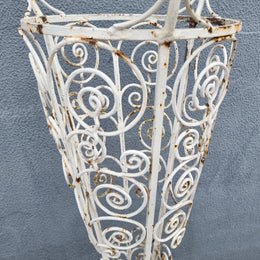 Lovely French rustic wrought iron planter stand with great detail. In good original condition. Circa 1890's