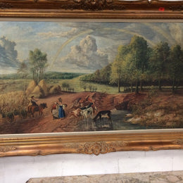 Large Oil Painting Rural Landscape