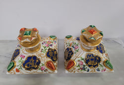Rare Pair of Cushion Shaped Old Paris Porcelain Scent Bottles | Antique & Vintage | Moonee Ponds Antiques | Australia Wide Delivery