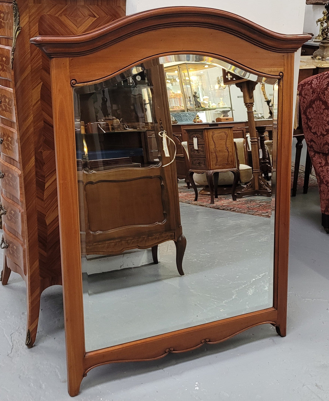 French Mahogany Louis Philippe Style Mantel Mirror