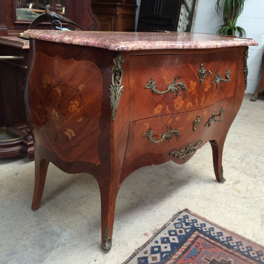 French Walnut Marquetry Commode | Antique & Vintage | Moonee Ponds Antiques | Australia Wide Delivery