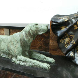 Amazing Art Deco French Spelter Statue