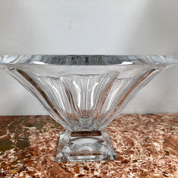 Beautiful large bohemian crystal fruit bowl in good condition.