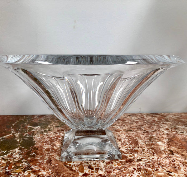 Beautiful large bohemian crystal fruit bowl in good condition.