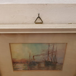 A lovely pair of framed watercolor paintings signed by Australian artist Harold Dalton Hall. In good original condition.