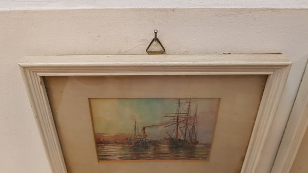 A lovely pair of framed watercolor paintings signed by Australian artist Harold Dalton Hall. In good original condition.