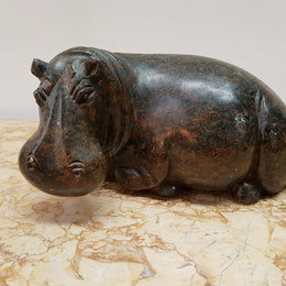 Carved Stone Hippo