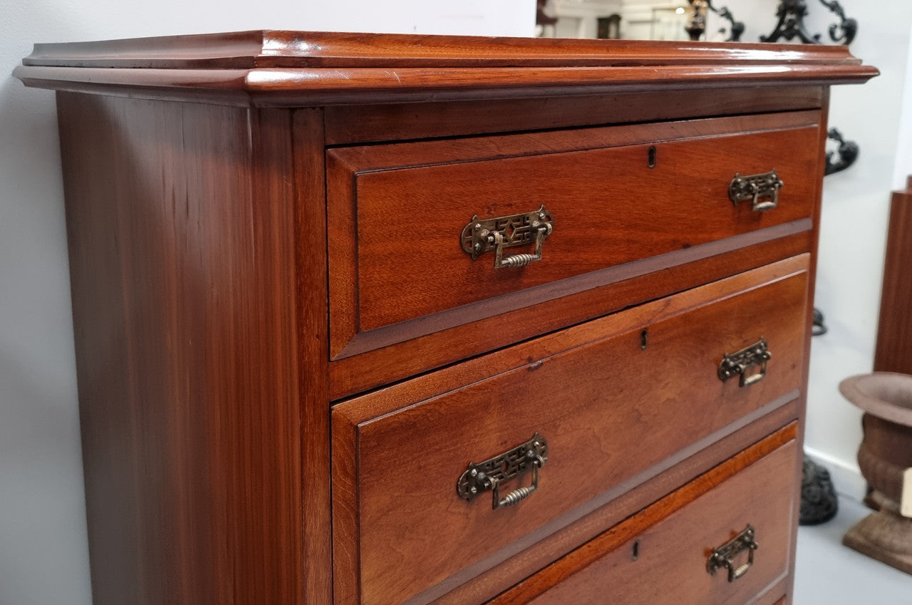 Antique English Walnut Tallboy- Chest of Drawers