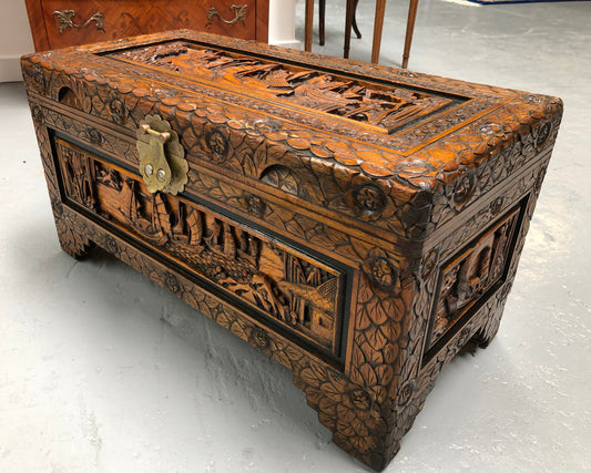 Petite Carved Camphor Chest