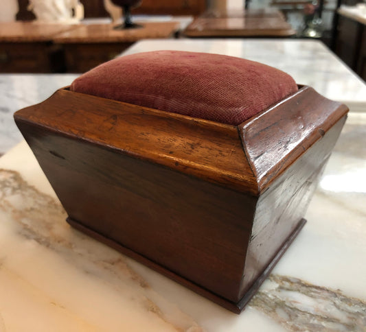 Victorian Sewing Aide Box With Needle Cushion