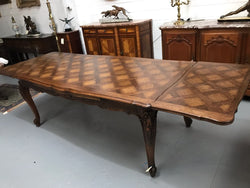 French Oak Louis XV Style Parquetry Extension Table | Antique & Vintage | Moonee Ponds Antiques | Australia Wide Delivery