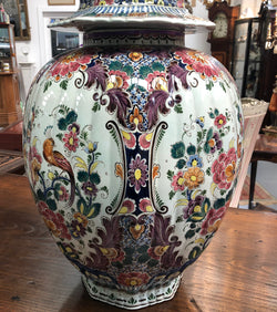 Stunning Large Antique Delft Lidded Vase | Antique & Vintage | Moonee Ponds Antiques | Australia Wide Delivery