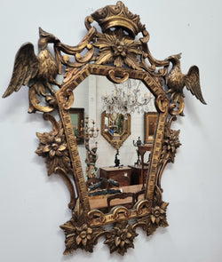 Interesting Italian Gilt Decorative Framed Mirror Featuring Birds | Antique & Vintage | Moonee Ponds Antiques | Australia Wide Delivery
