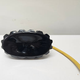 Attractive vintage Art Deco style black glass with gold trim perfume bottle with atomiser. In good working condition.  Please see photos as they form part of the description.