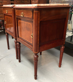 French Mahogany Inlaid Bedside Cabinets | Antique & Vintage | Moonee Ponds Antiques | Australia Wide Delivery