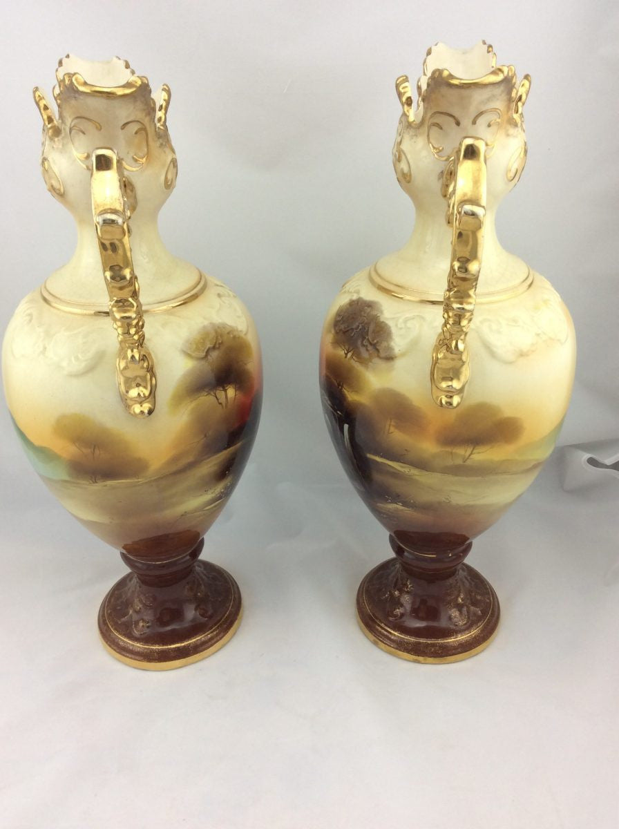 Pair Late Victorian English Vases | Antique & Vintage | Moonee Ponds Antiques | Australia Wide Delivery