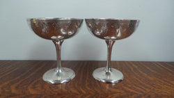 Pair Of Lovely Silver Champagne Goblets | Antique & Vintage | Moonee Ponds Antiques | Australia Wide Delivery