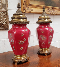 Pair Of 19th Century French Floral Brass & Bronze Mounted Cassolettes | Antique & Vintage | Moonee Ponds Antiques | Australia Wide Delivery