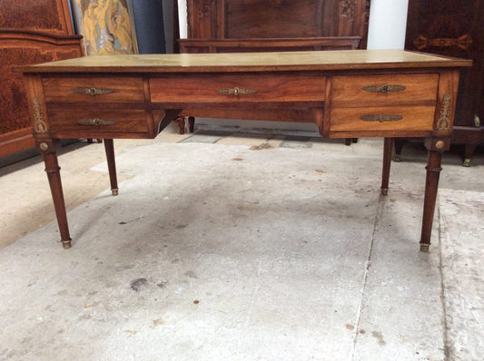 Antique French Empire Style Tooled Leather Top Desk