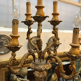 Antique Black Blackamoor Floor Lamp