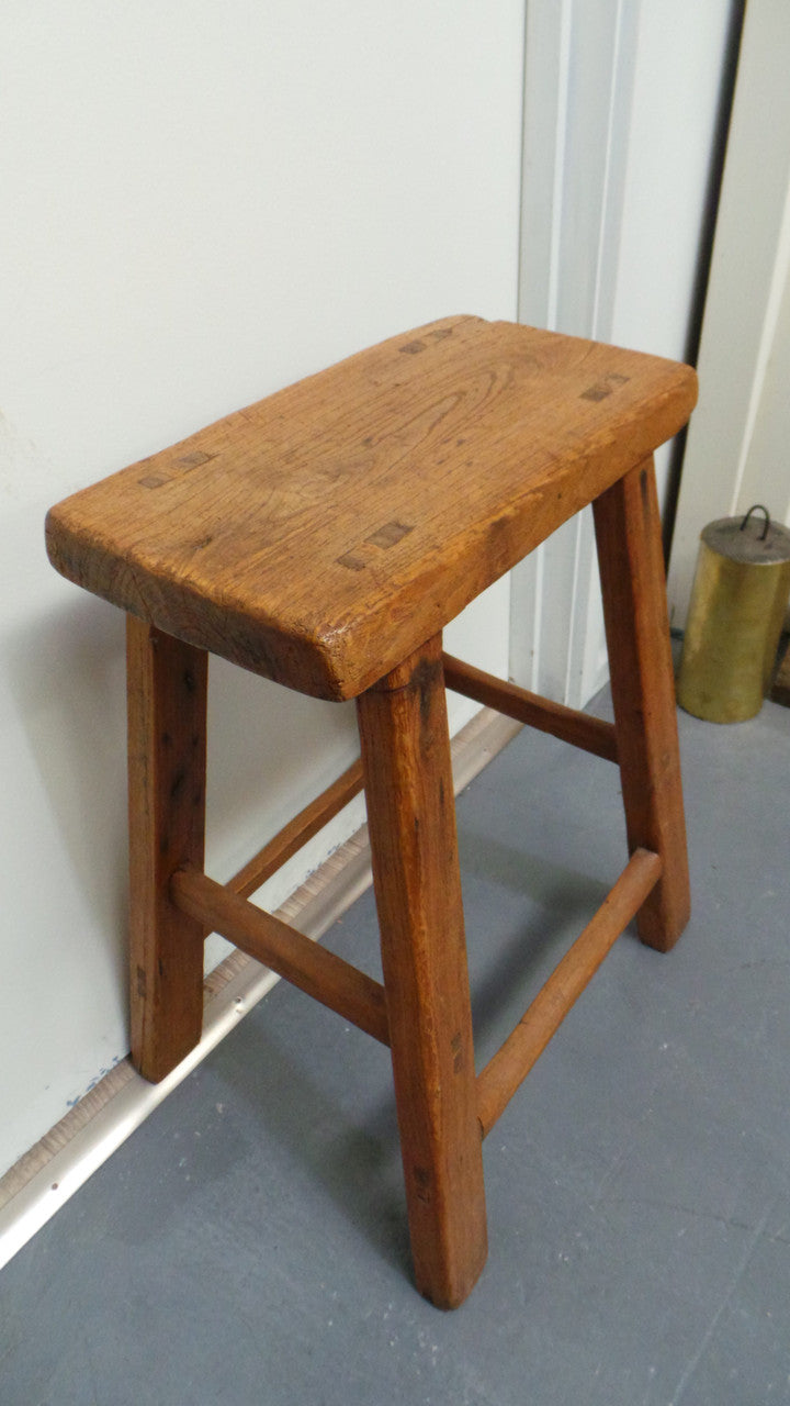 An Early 19th Century Small Elm Stool