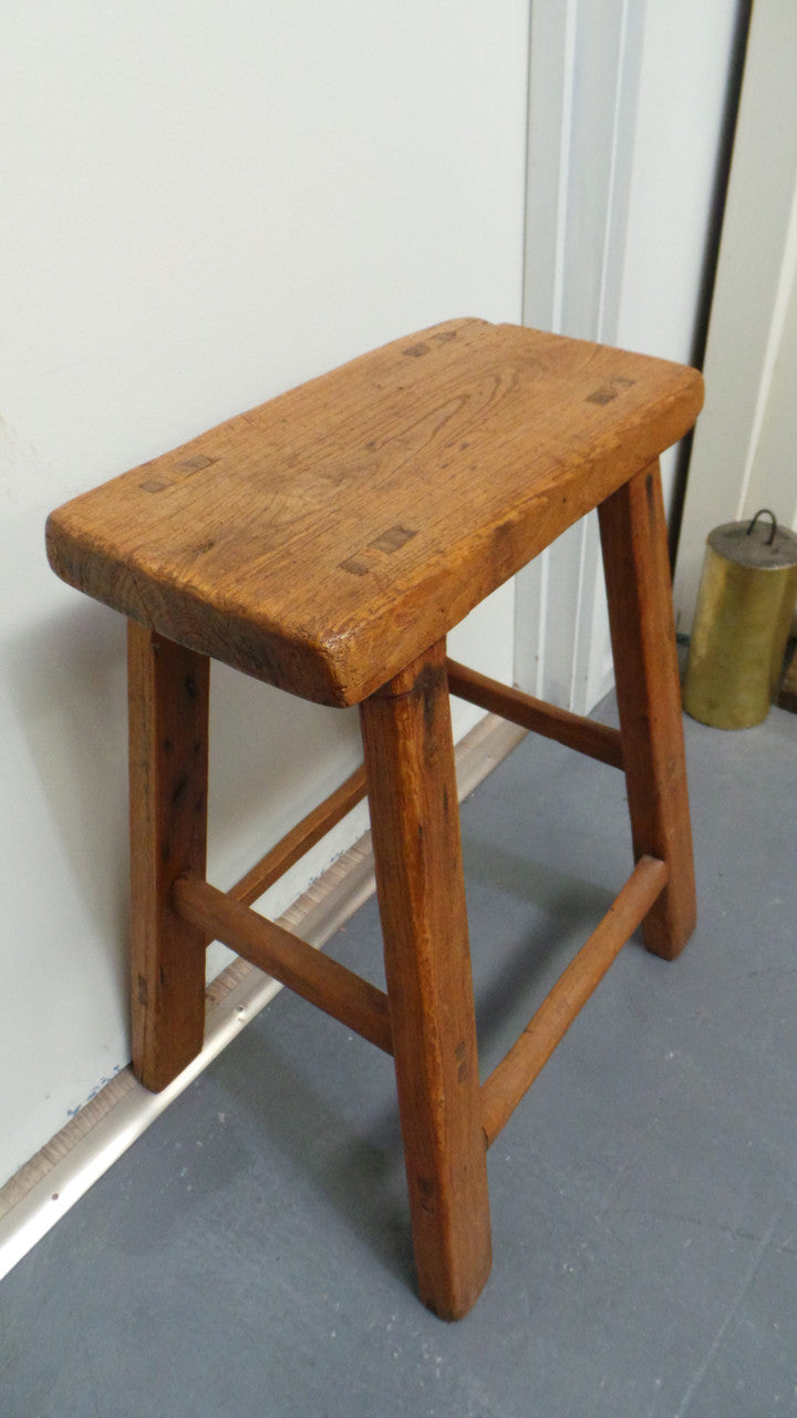 An Early 19th Century Small Elm Stool | Antique & Vintage | Moonee Ponds Antiques | Australia Wide Delivery
