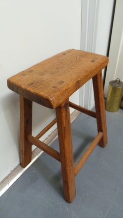 An Early 19th Century Small Elm Stool | Antique & Vintage | Moonee Ponds Antiques | Australia Wide Delivery