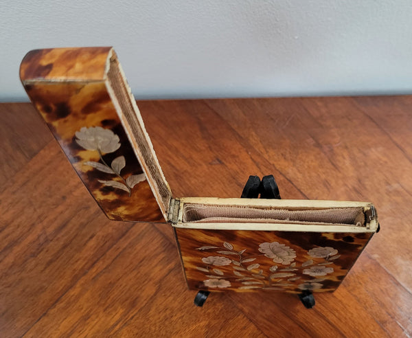 Victorian Tortoiseshell and Mother of Pearl card case.