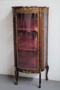 Late 19th Century Louis XV Style Vitrine with Curved Glass | Antique & Vintage | Moonee Ponds Antiques | Australia Wide Delivery