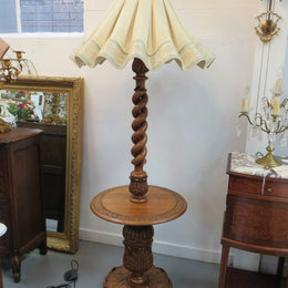 French Oak And Fruitwood Standard Lamp