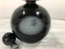 Nick Wirdnam Round Black Art Glass Scent Bottle | Antique & Vintage | Moonee Ponds Antiques | Australia Wide Delivery