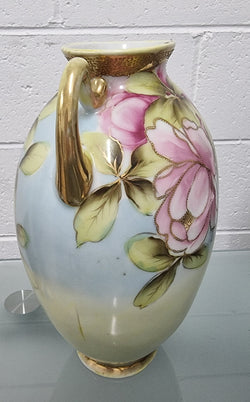 Lovely Hand Painted Double Handed Vase | Antique & Vintage | Moonee Ponds Antiques | Australia Wide Delivery