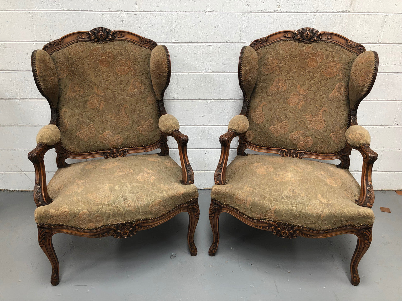 Beautiful Pair Of French Carved Arm Chairs | Antique & Vintage | Moonee Ponds Antiques | Australia Wide Delivery
