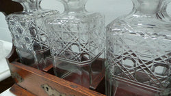 Edwardian Oak Tantalus | Antique & Vintage | Moonee Ponds Antiques | Australia Wide Delivery