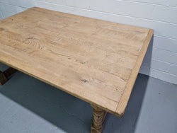French Country Style Bleached Oak Farmhouse Table | Antique & Vintage | Moonee Ponds Antiques | Australia Wide Delivery
