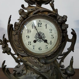 French Bronze Clock Set