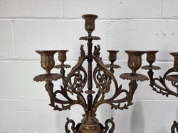 Pair of Decorative Antique French Spelter & Marble Candelabras | Antique & Vintage | Moonee Ponds Antiques | Australia Wide Delivery