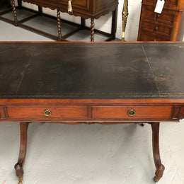 Regency Style 19th Century Leather Top Bureau