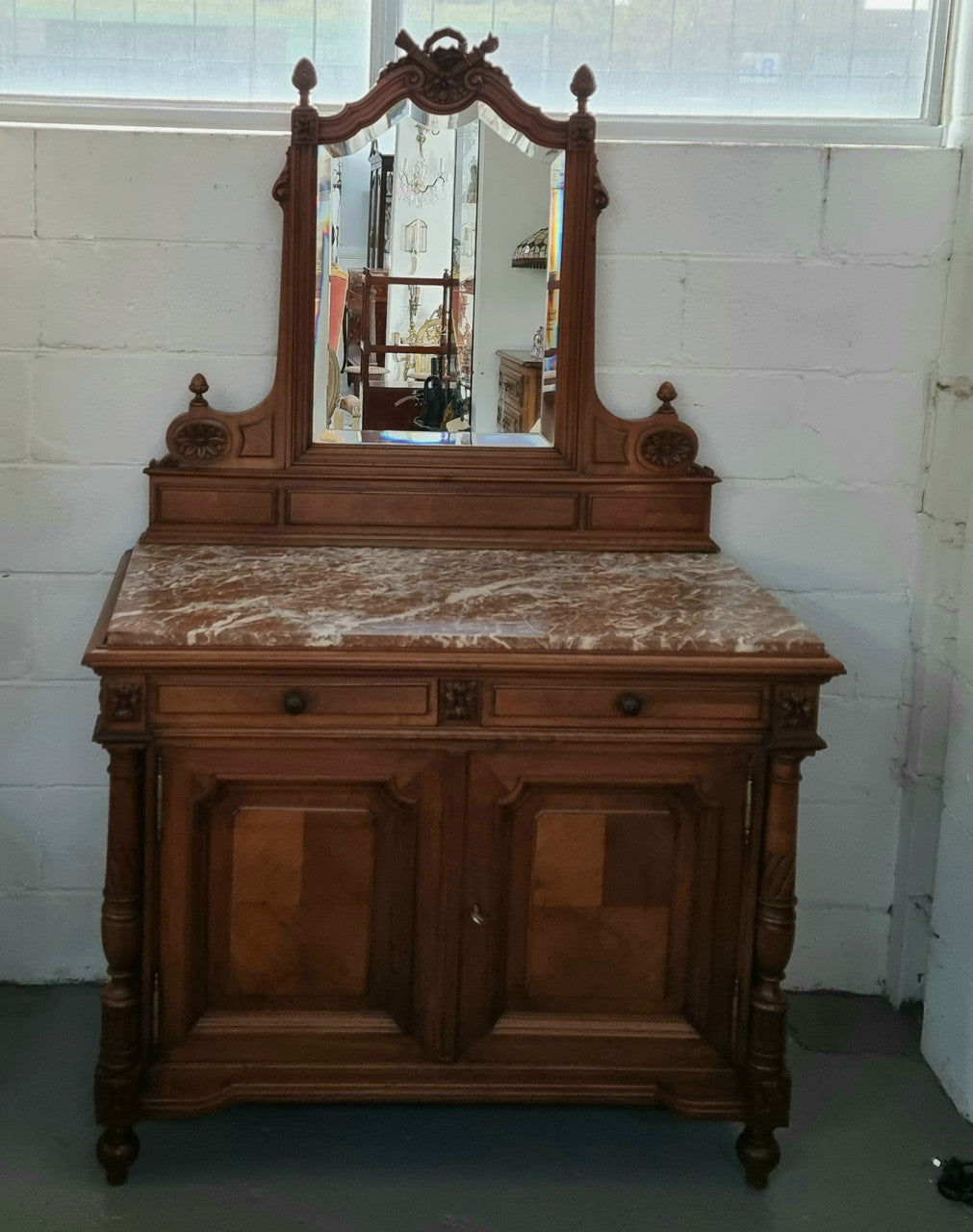 Beautiful 19th Century Walnut Dressing Table
