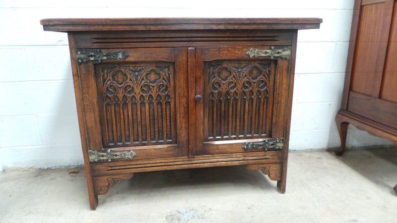 French Oak Carved Cabinet