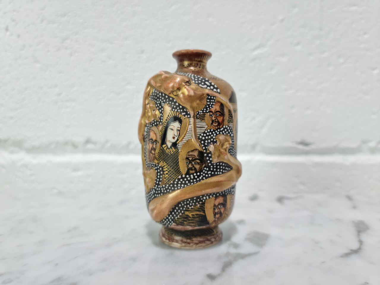 Antique Japanese Mini Satsuma Vase