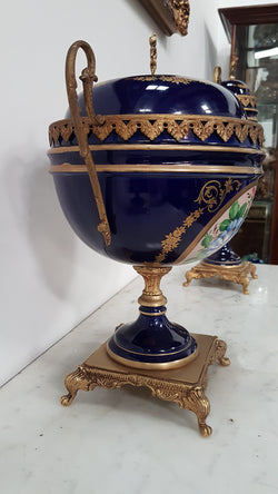 French Three-piece Sevres Style Porcelain Vase | Antique & Vintage | Moonee Ponds Antiques | Australia Wide Delivery