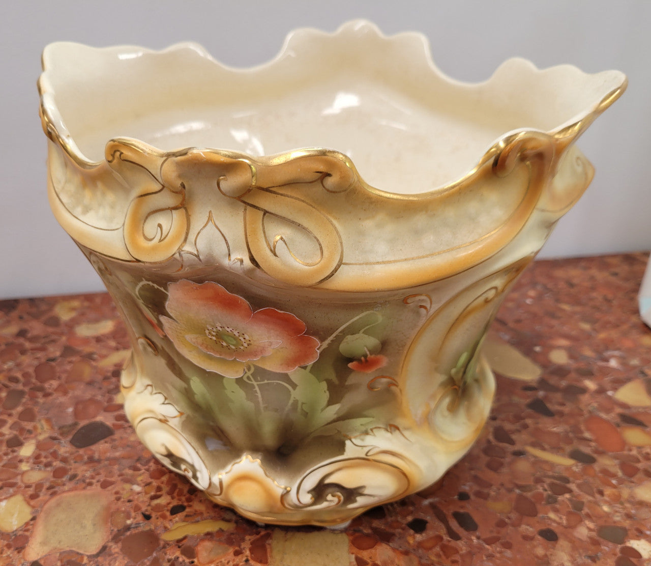 Antique Jardiniere With Pastel Colours